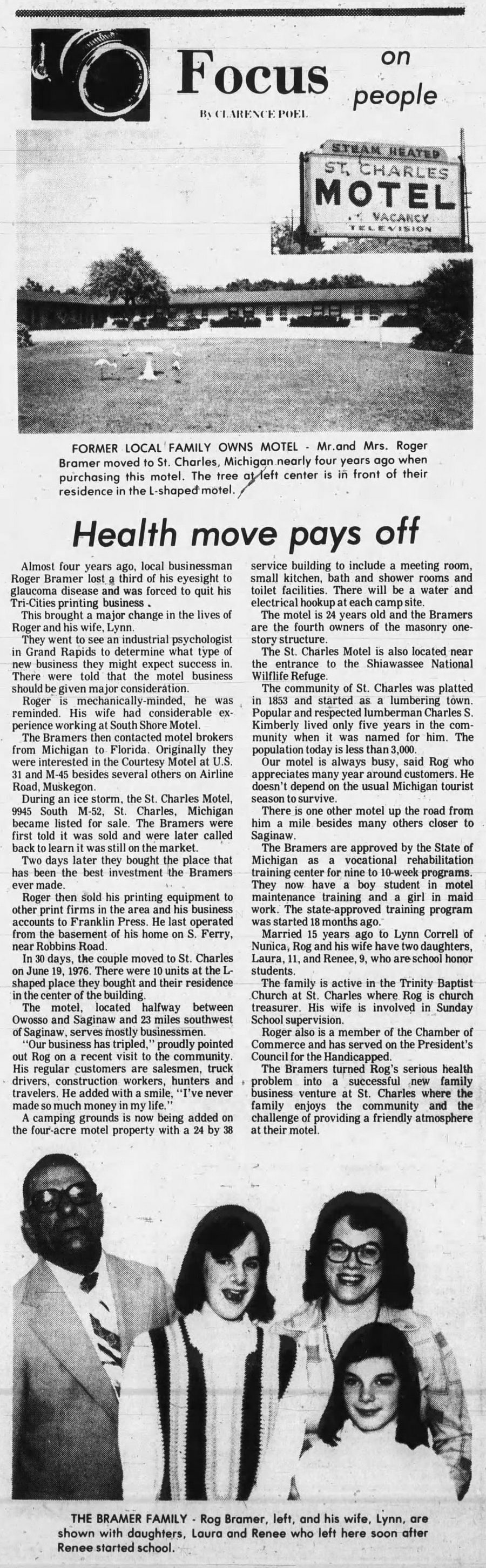 M-52 Motel (St. Charles Motel) - Jan 19 1980 Article